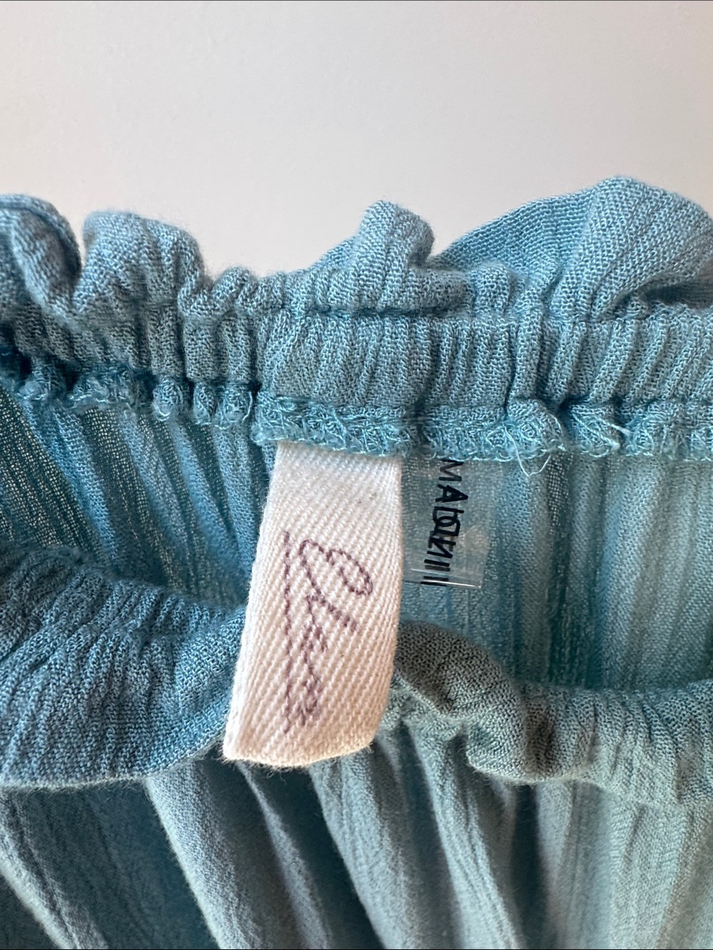 Elan Seafoam Blue Ruffled Strapless Sundress - Picture 2 of 3